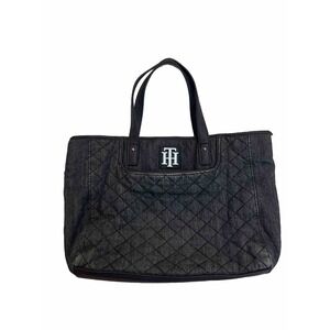 Tommy hilfiger Blue denim quilted Shoulder handbag Purse western rodeo